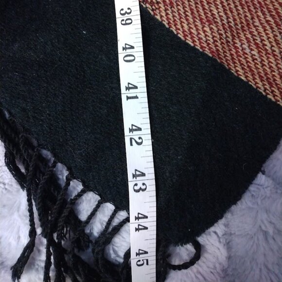 Avenue  Knit Ruana Wrap Shawl Tapestry Paisley Black Burgundy Fringe Plus Sized - Picture 12 of 13